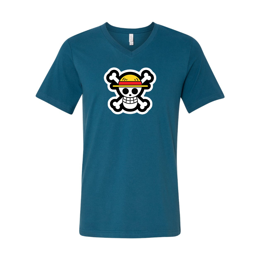 Men's Strawhat BELLA + CANVAS - Jersey V-Neck T-Shirt